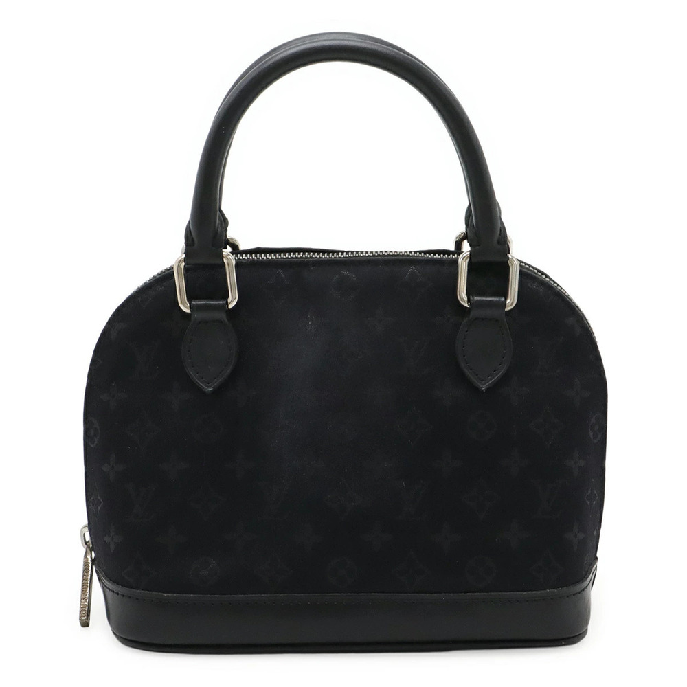 LOUIS VUITTON Monogram Satin Alma Handbag Pouch Clutch Accessory Case Noir Black